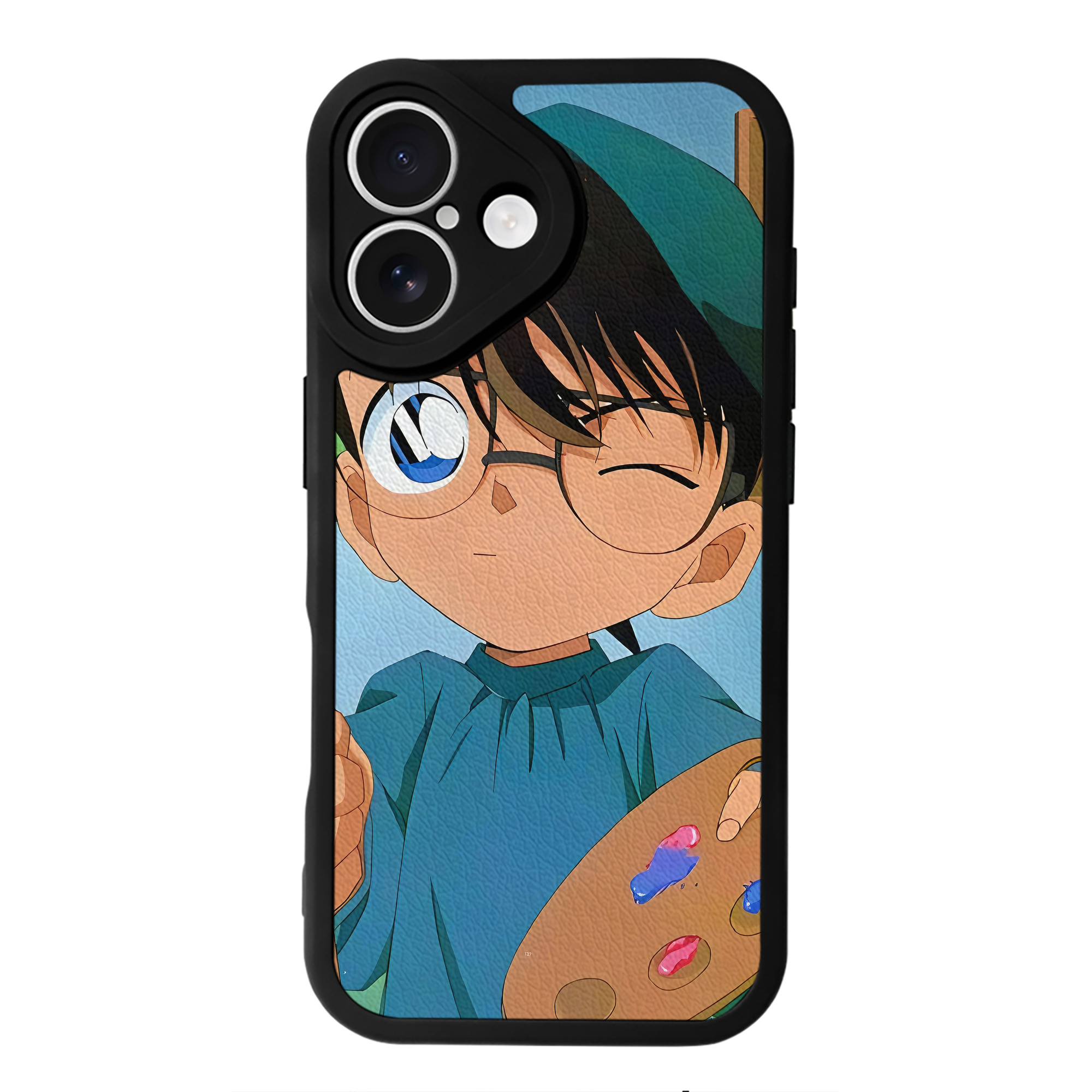 （画像用） 名探偵コナン Detective Conan 【iPhone 16シリーズ対応】シリコンスマホケース（レザー調） 材質：シリコン